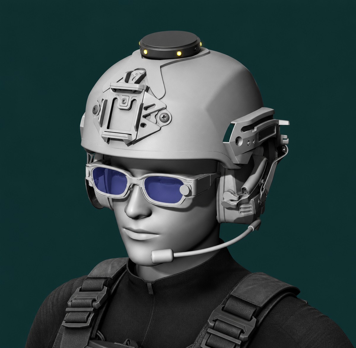 NV 100 AR tactical heads-up display helmet